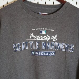 Seattle Mariners MLB Authentic Collection Baseball Gray T-Shirt‎ Size XL